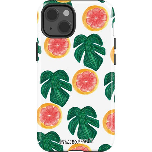 Bouffants and Broken Hearts Tropical Leaves and Citrus iPhone 15 Impact Case